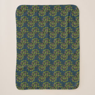 Couverture Sherpa Modèle de vigne de raisin noir sans couture de Wil