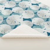Couverture Sherpa Modèle Dollars de Sable Bleu Côtiers (3/4)