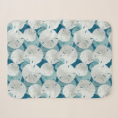 Couverture Sherpa Modèle Dollars de Sable Bleu Côtiers (Devant (Horizontal))