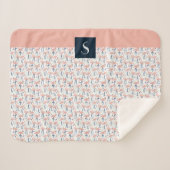 Couverture Sherpa Modèle Flamingo rose mou (Devant (Horizontal))