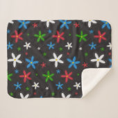 Couverture Sherpa Modèle floral (Devant (Horizontal))
