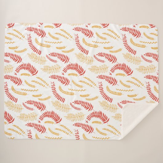 Couverture Sherpa Modèle floral (Devant (Horizontal))