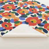 Couverture Sherpa Modèle floral Abstrait en gras (3/4)