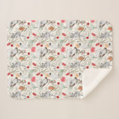 Couverture Sherpa Modèle Floral australien Koalas Possum Cockatoos (Devant (Horizontal))