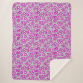 Couverture Sherpa Modèle floral D02.pink.b Gray BG (Devant)