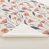 Couverture Sherpa Modèle floral dessiné à la main (3/4)