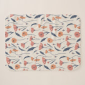 Couverture Sherpa Modèle floral dessiné à la main (Devant (Horizontal))