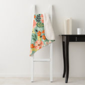 Couverture Sherpa Modèle floral du jardin (En situation)