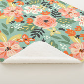 Couverture Sherpa Modèle floral du jardin (3/4)