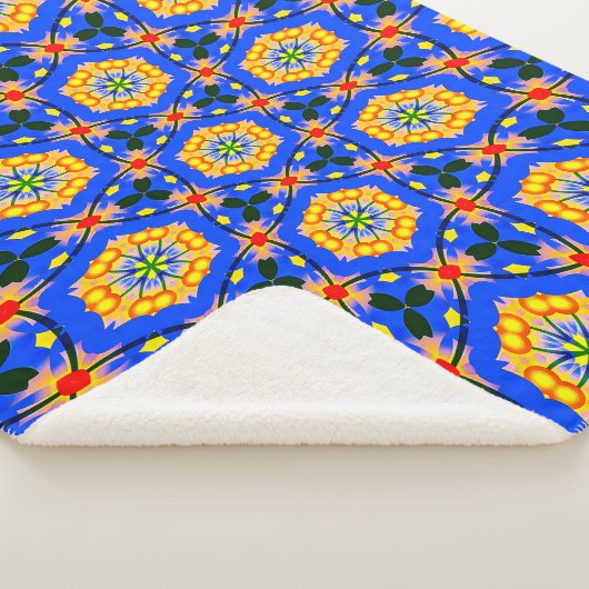 Couverture Sherpa Modèle floral esthétique (3/4)
