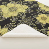 Couverture Sherpa Modèle Floral Or Cube Sherpa (3/4)