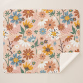 Couverture Sherpa Modèle floral peint à la main-23136 (Devant (Horizontal))
