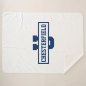 Couverture Sherpa Modèle monogramme de l'équipe sportive personnalis (Devant (Horizontal))