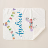 Couverture Sherpa Modèle personnalisé du cheval de carrousel (Devant (Horizontal))