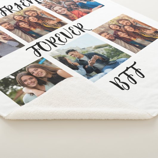 Couverture Sherpa Modèle photo personnalisé "Best Friends Forever" (3/4)