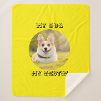 Couverture Sherpa Modèle photo personnalisé pour My Dog - My Best