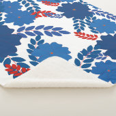 Couverture Sherpa Modèle vectoriel simple de fleurs bleues (3/4)