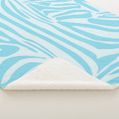 Couverture Sherpa Modèle Zèbre Bleu (3/4)