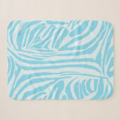 Couverture Sherpa Modèle Zèbre Bleu (Devant (Horizontal))