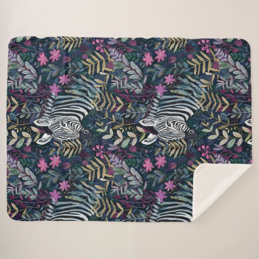 Couverture Sherpa Modèle zèbre chic (Devant (Horizontal))