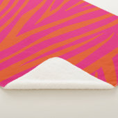 Couverture Sherpa Modèle Zèbre rose (3/4)
