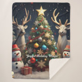 Couverture Sherpa "Modèles d'ornements de Noël" (Devant)