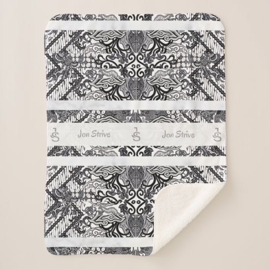 Couverture Sherpa Modern BATIK Pattern (Devant)