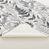 Couverture Sherpa Modern black fern pattern  (3/4)