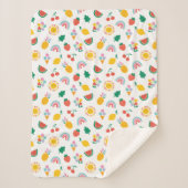 Couverture Sherpa Modern Bright Colourful Smiling Suns and Rainbows (Devant)