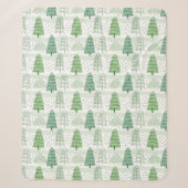 Couverture Sherpa Modern Christmas Trees Pattern (Devant)