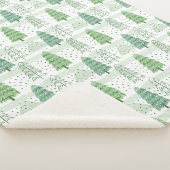 Couverture Sherpa Modern Christmas Trees Pattern (3/4)