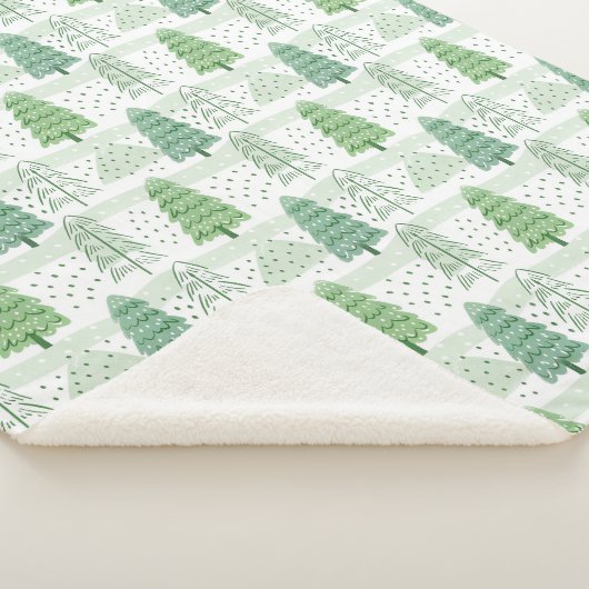 Couverture Sherpa Modern Christmas Trees Pattern (3/4)