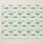 Couverture Sherpa Modern Christmas Trees Pattern (Devant (Horizontal))