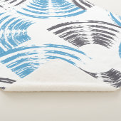 Couverture Sherpa Modern, cool, trendy blue abstract brush strokes (3/4)