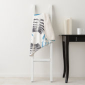 Couverture Sherpa Modern, cool, trendy blue abstract brush strokes (En situation)