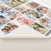 Couverture Sherpa Modern Family Personalized Cute 20 Photos Collage (3/4)