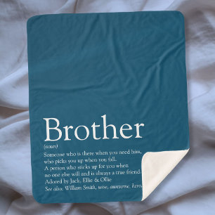 Couverture Sherpa Modern Fun Cool Brother Definition Quote