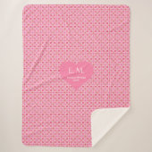 Couverture Sherpa Modern Hearts I Love You Personalized Valentine  (Devant)