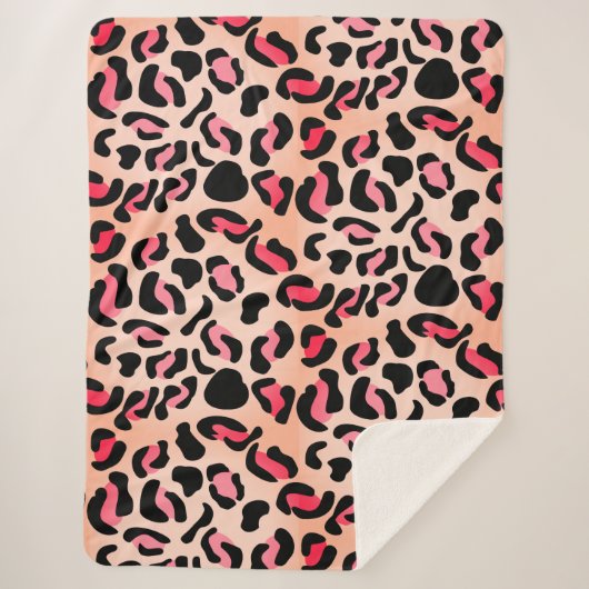 Couverture Sherpa Modern Leopard Pattern Animal Print (Devant)