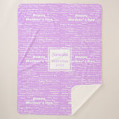 Couverture Sherpa Modern Personalized Gift for Her Typography Text (Devant)