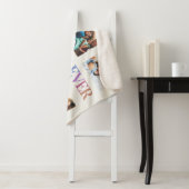 Couverture Sherpa Modern Rainbow Best Mom Ever Photo Collage (En situation)