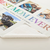 Couverture Sherpa Modern Rainbow Best Mom Ever Photo Collage (3/4)
