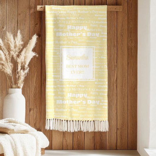 Couverture Sherpa Modern Script Happy Mother’s Day Gift for Her 