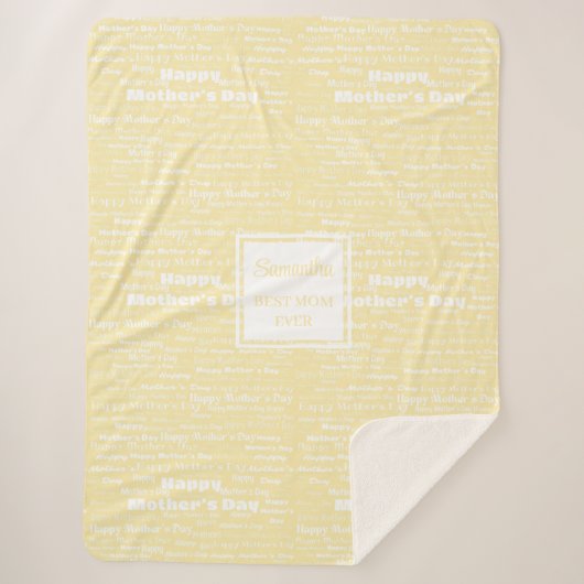 Couverture Sherpa Modern Script Happy Mother’s Day Gift for Her  (Devant)