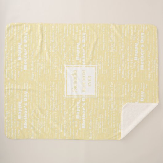 Couverture Sherpa Modern Script Happy Mother’s Day Gift for Her  (Devant (Horizontal))