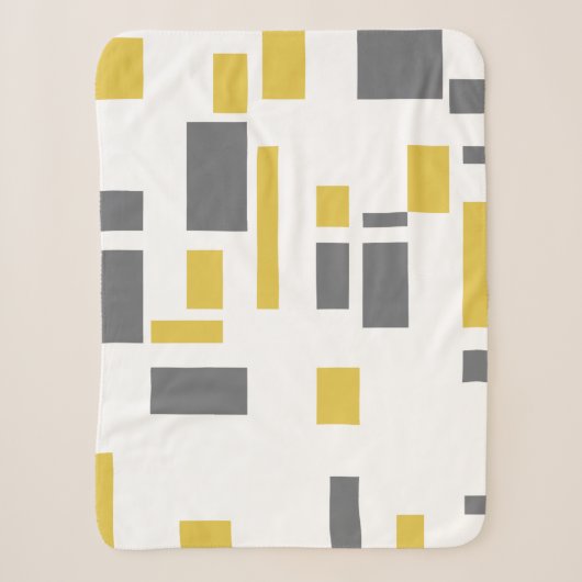 Couverture Sherpa Modern, simple, cool geometric yellow gray pattern (Devant)