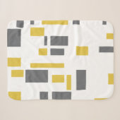 Couverture Sherpa Modern, simple, cool geometric yellow gray pattern (Devant (Horizontal))