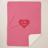 Couverture Sherpa Modern Timeless Love Hearts Personalized Valentine (Devant)