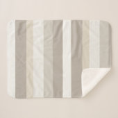 Couverture Sherpa Moderna Linéaire | Alabaster et Os (Devant (Horizontal))