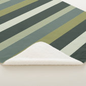 Couverture Sherpa Moderna Linear | Vieilli Sage & Mousses d'Hiver (3/4)